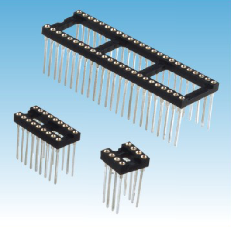 353. 產(chǎn)品名稱: 2.54mm 圓孔 IC座 180度 長方PinH3.0