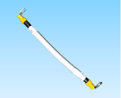 434. 產品名稱：定制光伏逆變器Switch to PCB板PV-/UL3530/10AWG/黑色硅膠線預絕緣 M4 90°Y型端子加預絕緣M4 90°O型端子/玻纖管